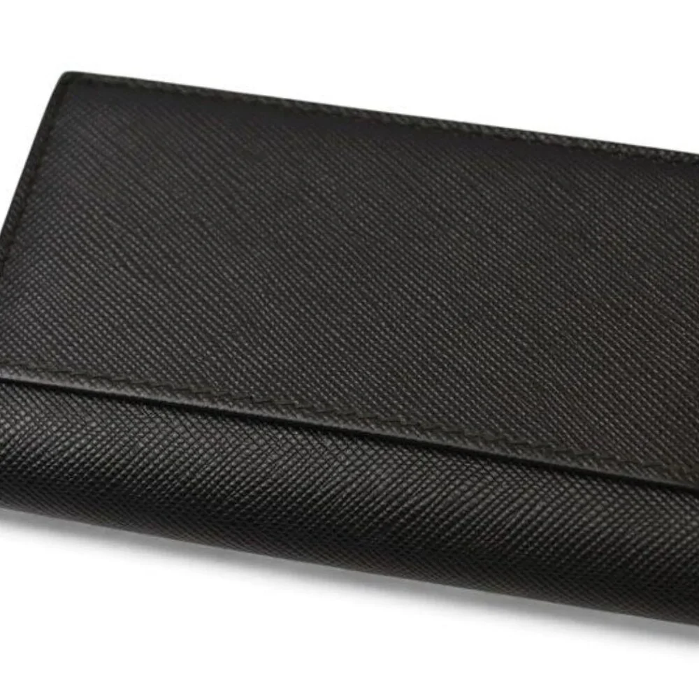 Prada Card Case Coin Case Business Card Holder Logo Leather Nero Black - Picture 8 of 8